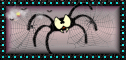 A cartoon spider surrounded by polka dots