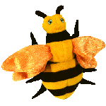 A gif of a beanie baby bumblebee.